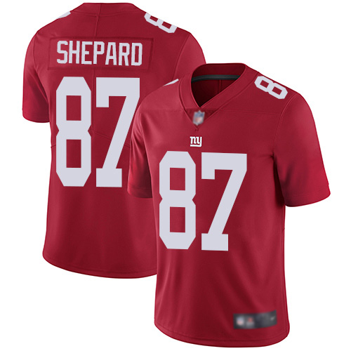 Men New York Giants #87 Sterling Shepard Red Limited Red Inverted Legend Football NFL Jersey